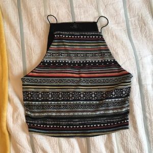 Forever 21 tribal print crop top